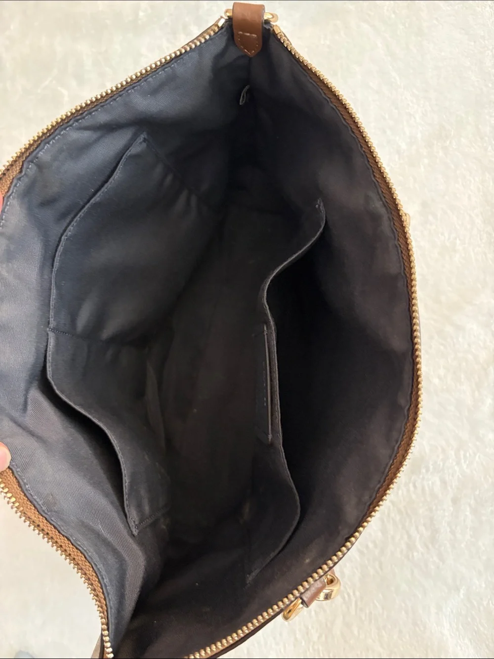 COACH Brown Signature Canvas Tote & Wallet